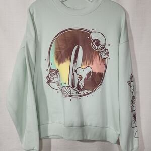 Snoopy surfing Green sweatshirt size XS